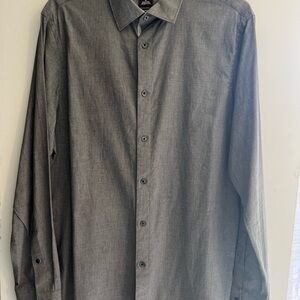 Men's Gray Button-Up Shirt